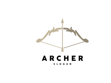Archer Logo, Archery Arrow Vector, Elegant Simple Minimalist Design preview picture