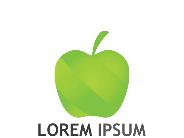 Colorful apple fruit logo design.