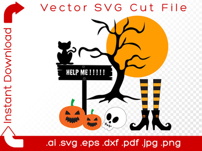 Halloween Vector Elements SVG Bundle