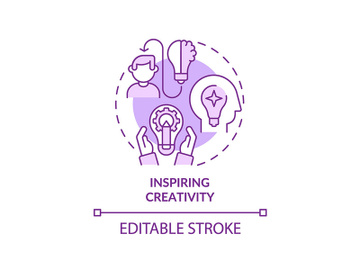 Inspiring creativity purple concept icon preview picture