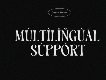Costa Nova || Modern Ligature serif