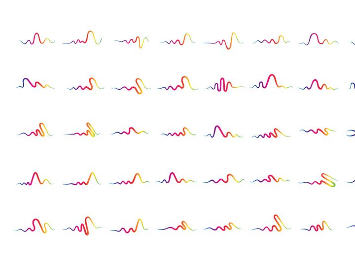 Pulse line Sound wave logo vector