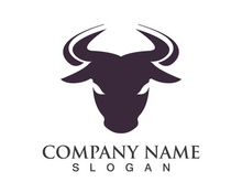 Bull head logo vector icon design illustration