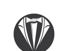 Classic tie icon and suit fashion man logo design