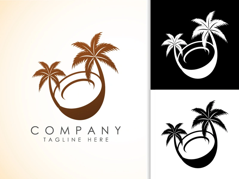 Premium Vector | Coconut tree vector logo