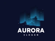 Aurora Logo, Light Wave Vector, Nature Landscape Design
