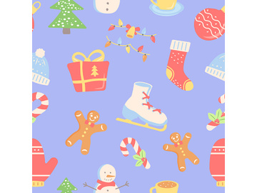Christmas holiday season abstract seamless pattern preview picture