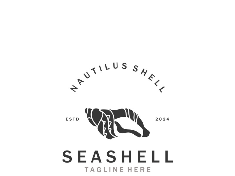 Seashell Logo. Ocean Animals premium quality graphic outline symbols collection
