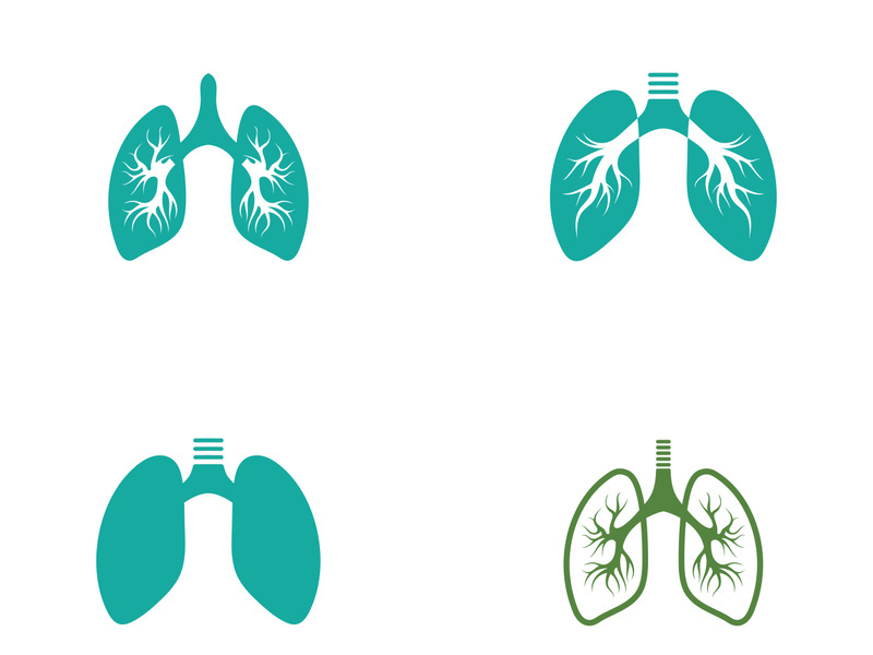 Lung icon logo for medical design