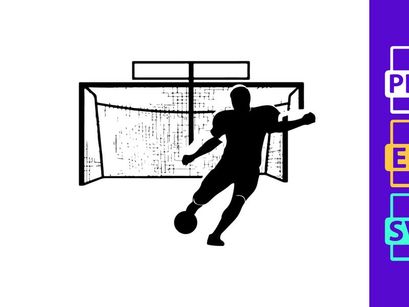 Soccer goalkeeper diving to block a shot on goal in a football match