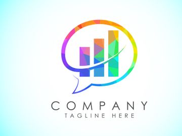 Imagen de vista previa de Finance and accounting logo low poly art style design vector template, Business finance logo