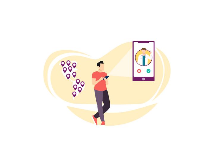 Online Doctor Consulting concept