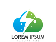 thunder lightning logo creative design