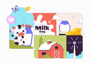 10 World Milk Day Illustration