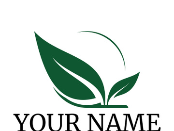 Green leaf logo design vector illustration preview picture