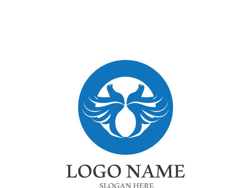 Dove bird logo vector design illustration