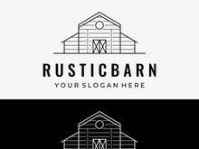 Logo design of organic farm house or barn or barn and animal farmhouse vintage.Vintage country logo.