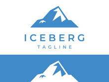 Antarctic iceberg logo design.