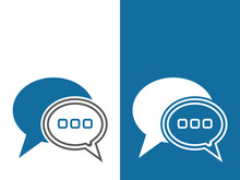 Speech bubble icon logo template vector illustration