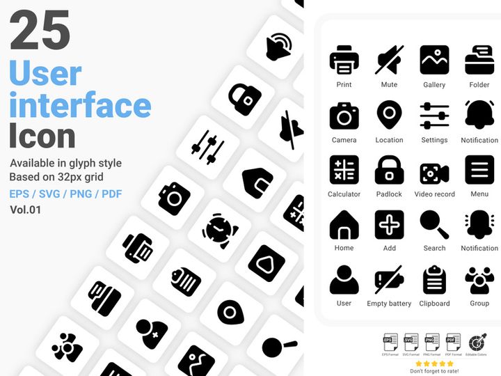 User Interface Icon Pack Vol.01
