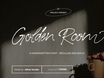 Golden Room - Handwritten Script Font preview picture