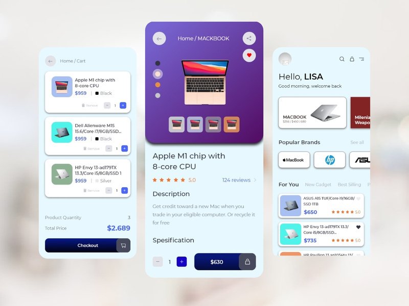 New Gadget-E-commerce app UI