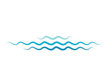Water wave vector icon illustration