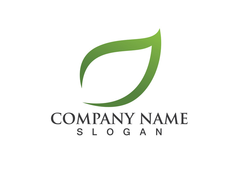 Eco leaf green logo vector
