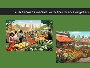 A farmers market with fruits and vegetables preview picture