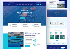 Aqua- Fishing Landing Page Design