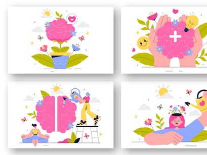 9 Mental Health Awareness Illustration