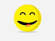 Smile emote Vector Template Design