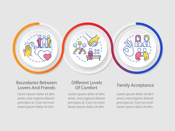 Issues within LGBT couples loop infographic template preview picture