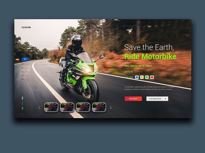 Motorbike Landing Page