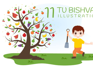 11 Happy Tu BiShvat Illustration preview picture