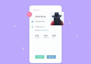 Profile page App UI