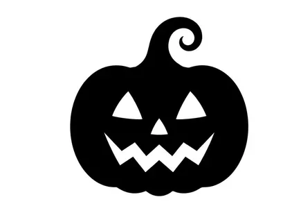 Jack-o'-Lantern de calabaza de Halloween con rostro tallado para decoración otoñal