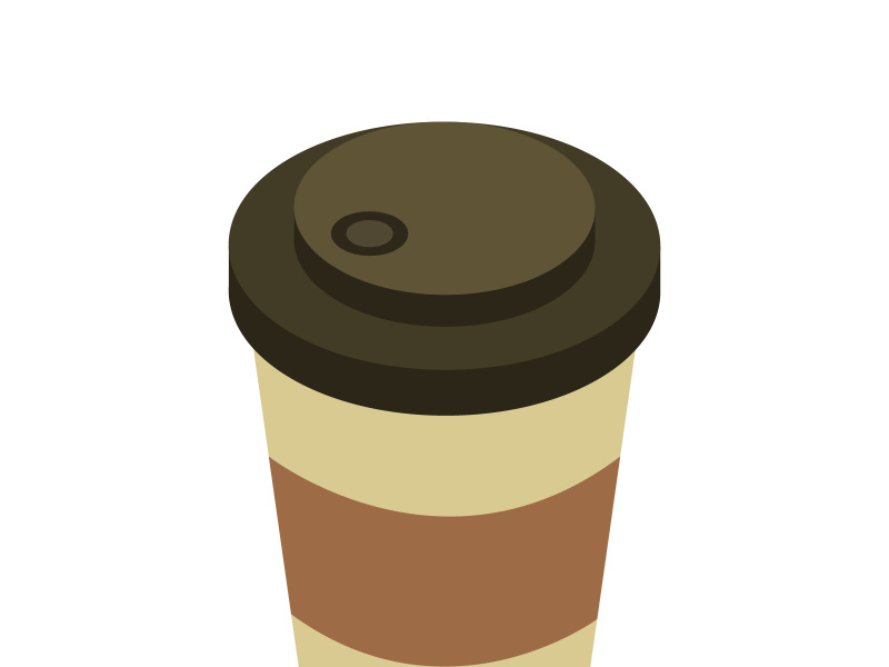 isometric coffee cup