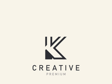 Initial K Letter Logo Modern minimalist design alphabet template preview picture