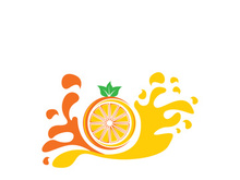Orange logo design vector icon illustration