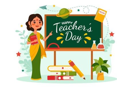 10 Teacher Day in India Illustration