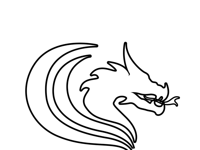 Dragon illustration icon design template vector