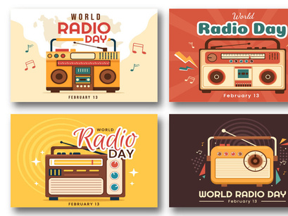 16 World Radio Day Illustration