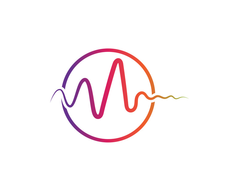 Sound waves vector illustration
