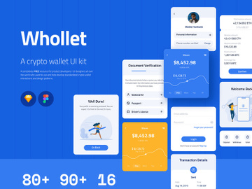 Free Comprehensive Crypto Wallet UI Kit preview picture
