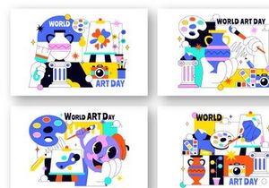 10 World Art Day Illustration