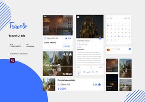 Travelo Travel app UI Kit