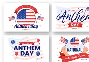 17 National Anthem Day Illustration