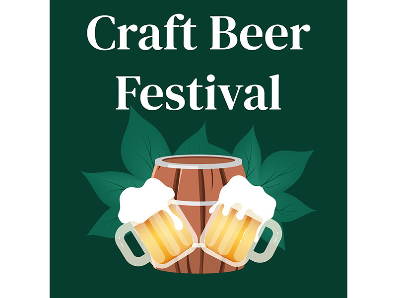 Craft beer festival social media post mockup