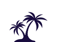 Palm tree summer logo template vector illustration